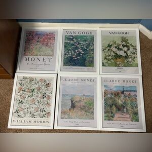 Van Gogh and Monet Art vinyl Print Set